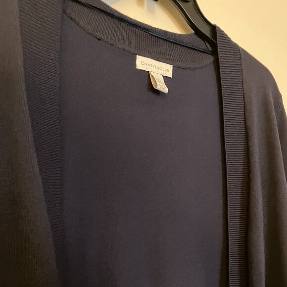 Charter Club Intrepid Blue Cardigan Women's Large - Picture 3 of 7